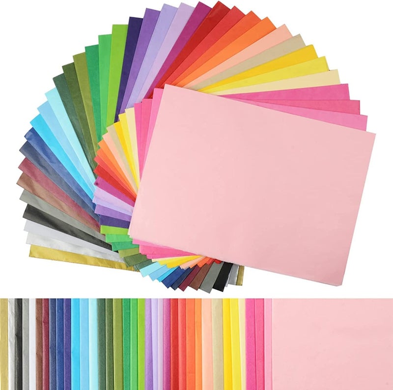 Simetufy 360 Sheets 36 Multicolor Tissue Paper for Gift Bags, 11.5" x 8" Small Gift Wrapping Decorative, Art Rainbow Tissue Paper Bulk for Crafts Floral Birthday Party Festival Flower Pom Pom - Image 1